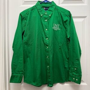 Green Button-Down Shirt University of North Texas UNT ladies M